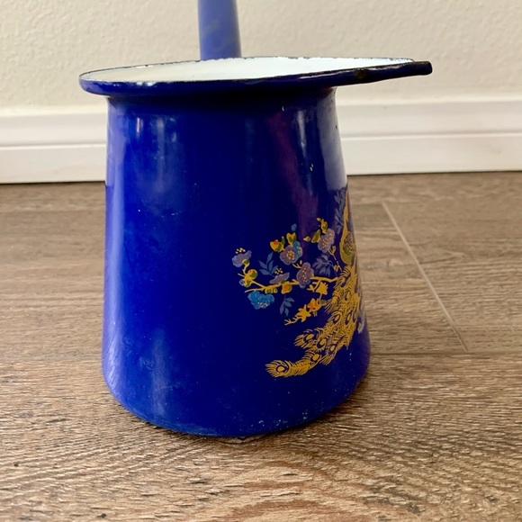 Vintage Blue Enamelware Coffee Pot Romania - Picture 9 of 12